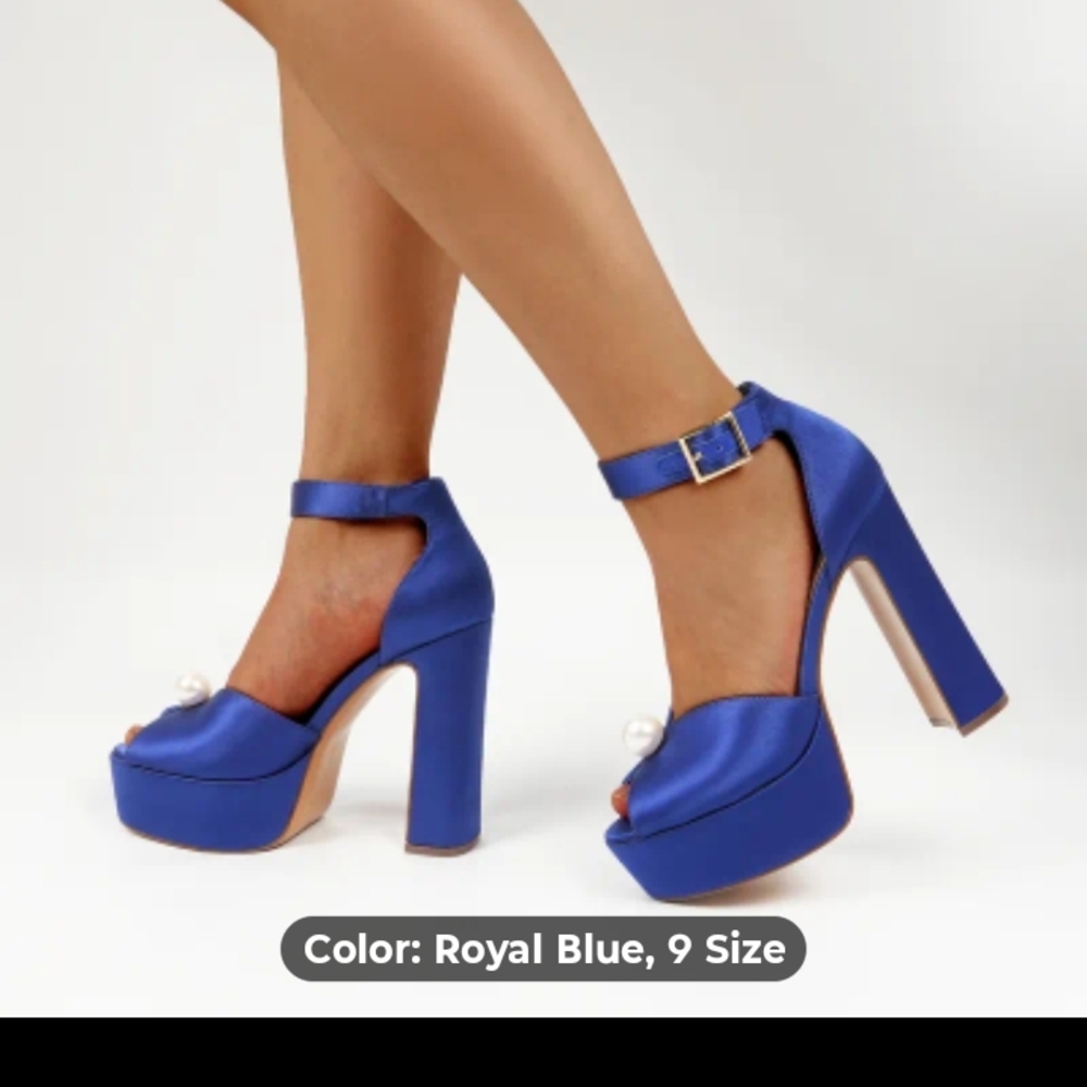 Brand New Elegant Royal Blue Women's Heels